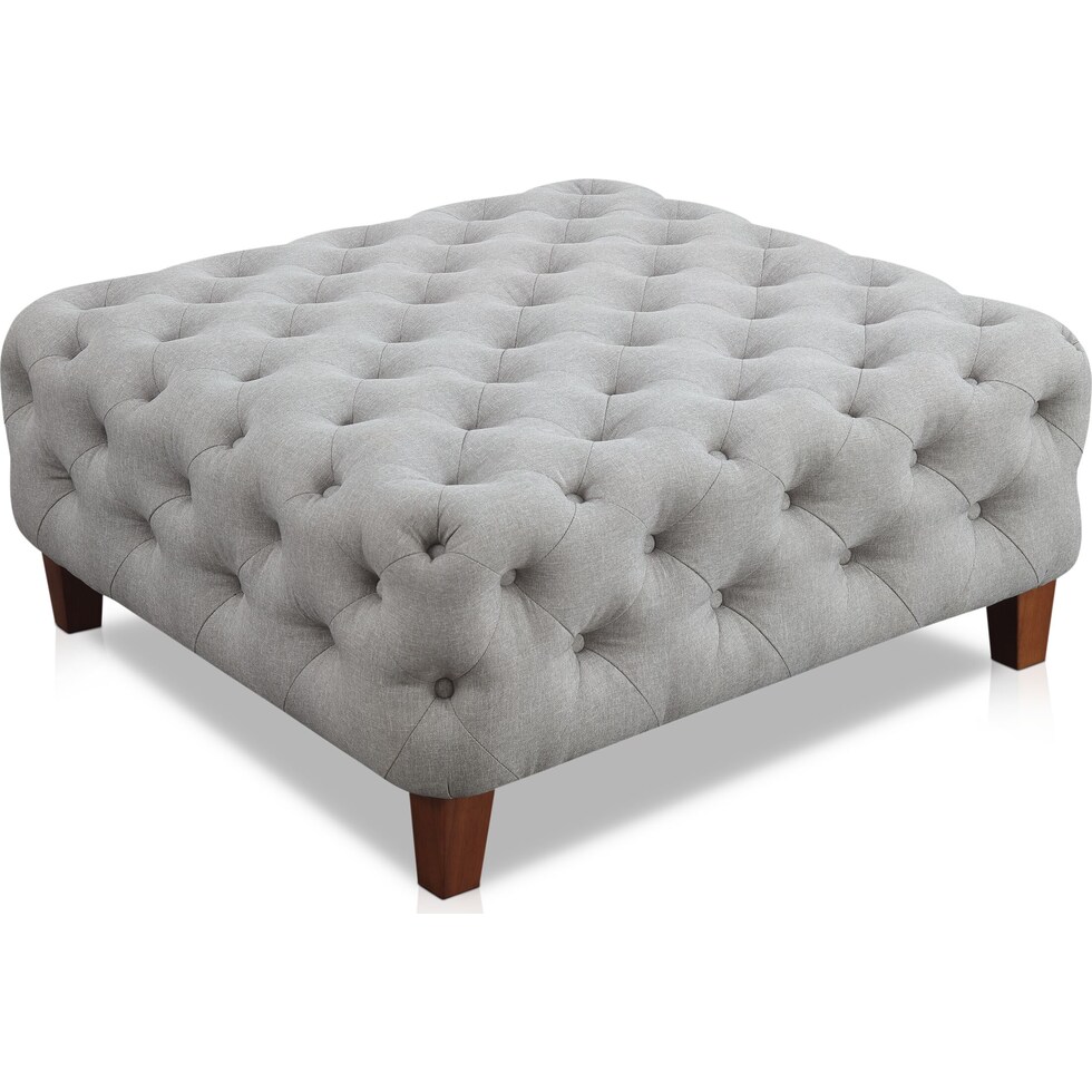 ezra gray ottoman   