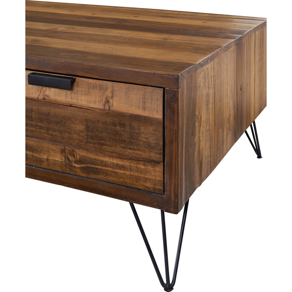 ezra light brown sofa table   