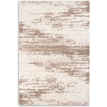 faded light brown area rug  x    