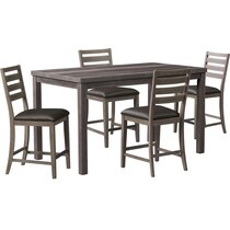 fairfield gray  pc counter height dining room   