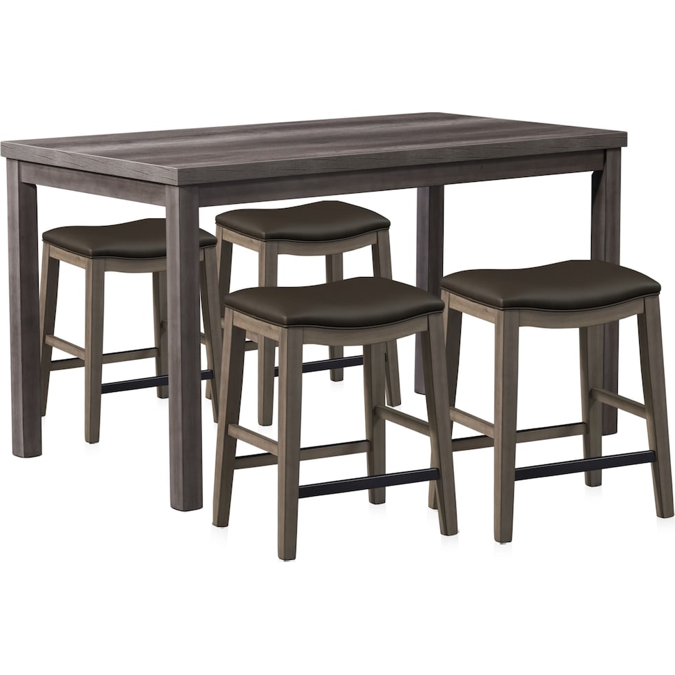 fairfield gray  pc counter height dining room   