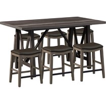 fairfield gray  pc counter height dining room   