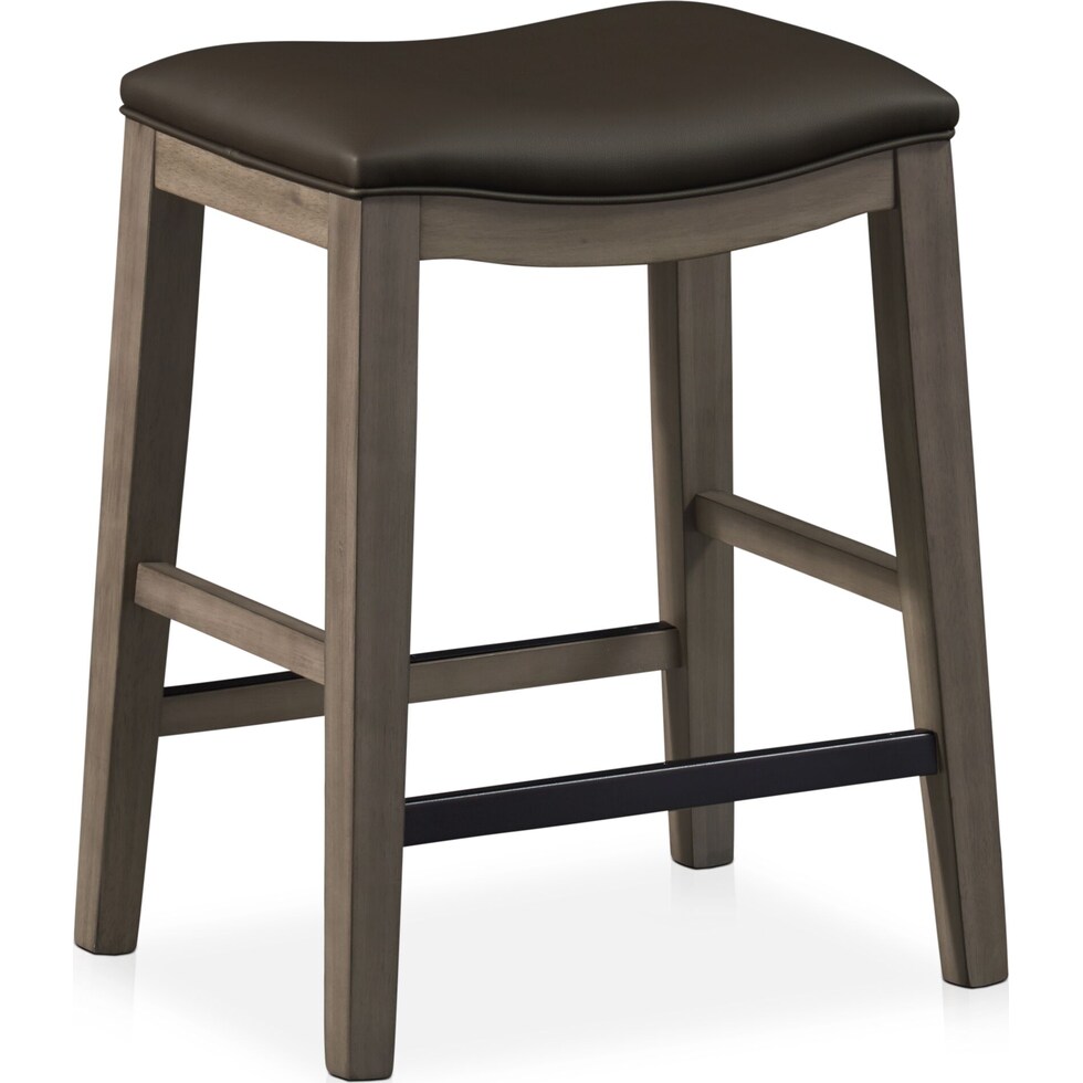 fairfield gray backless counter height stool   