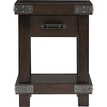 fairmont dark brown chairside table   