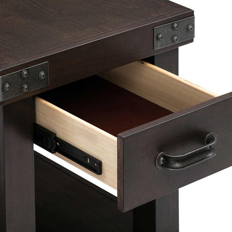 fairmont dark brown chairside table   