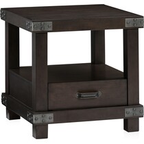 fairmont dark brown end table   