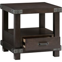 fairmont dark brown end table   