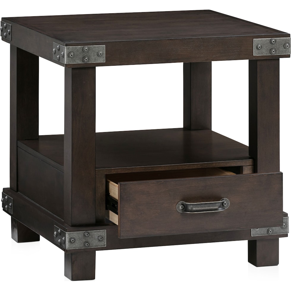 fairmont dark brown end table   