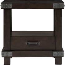 fairmont dark brown end table   