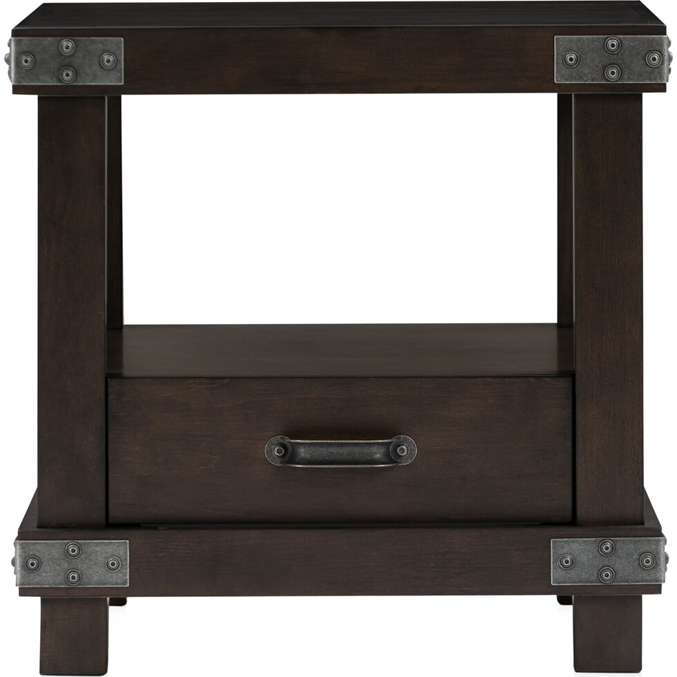 fairmont dark brown end table   