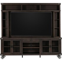 fairmont dark brown entertainment wall unit   