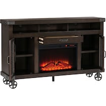 fairmont dark brown fireplace tv stand   