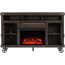 fairmont dark brown fireplace tv stand   