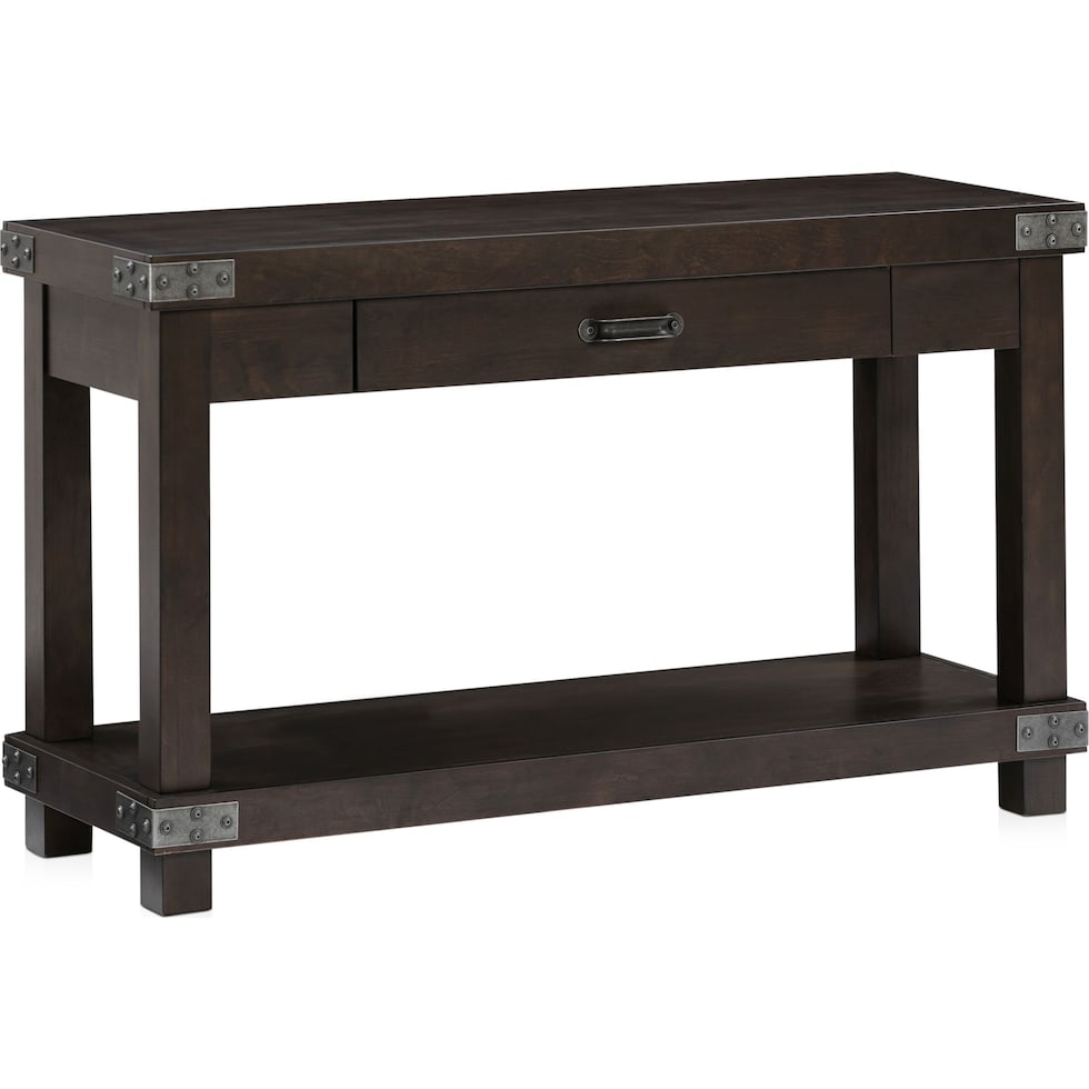 fairmont dark brown sofa table   