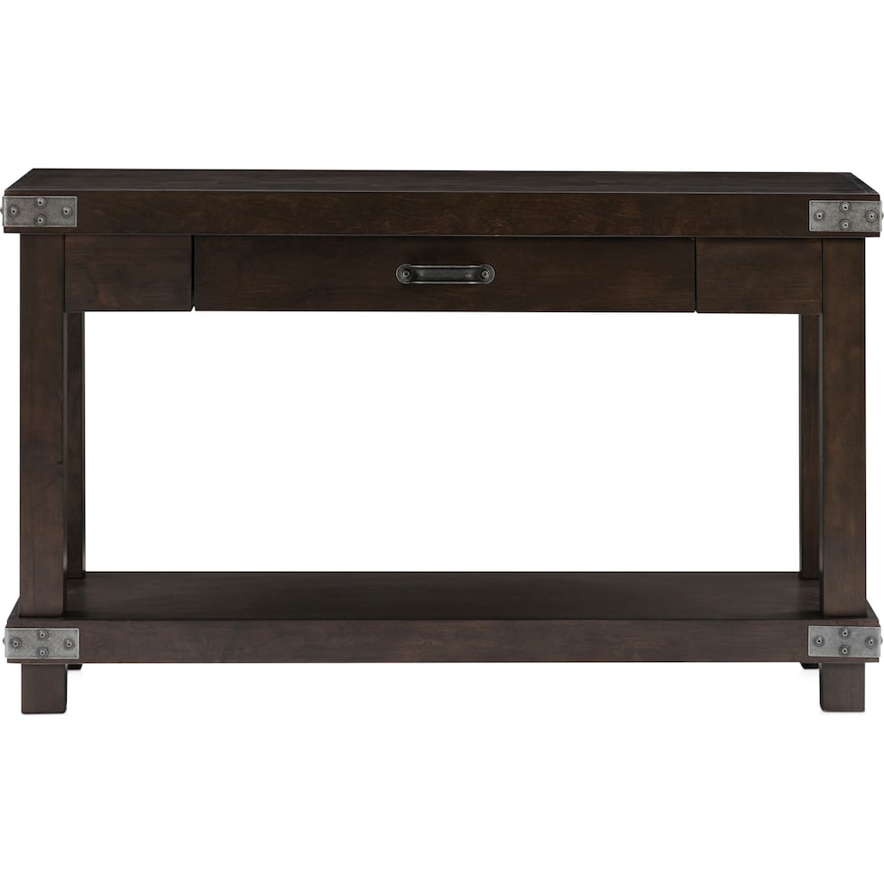 fairmont dark brown sofa table   