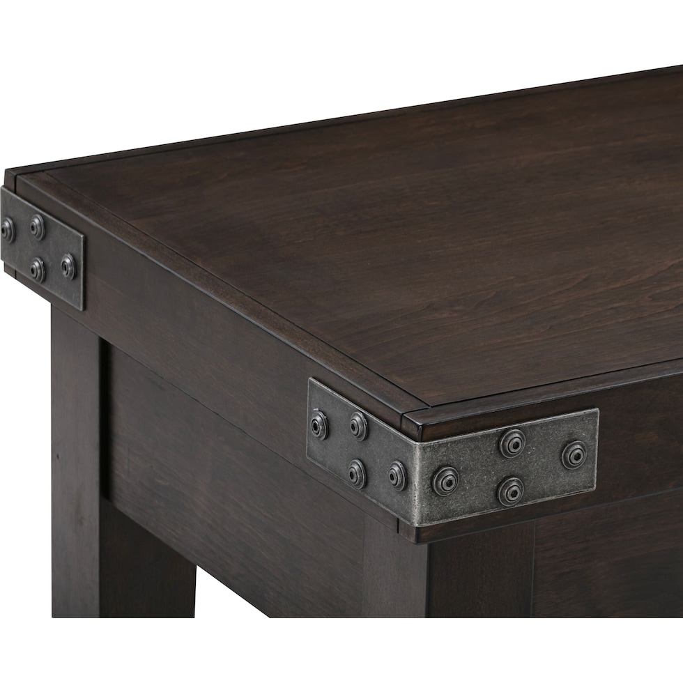 fairmont dark brown sofa table   