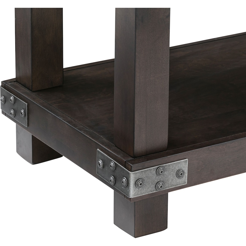 fairmont dark brown sofa table   