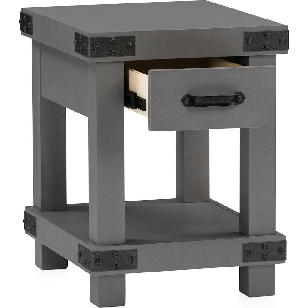 fairmont gray chairside table   