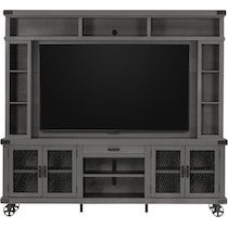fairmont gray entertainment wall unit   