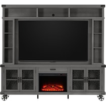 fairmont gray entertainment wall unit   