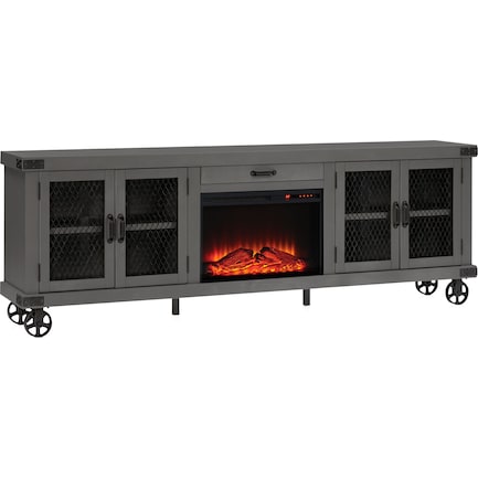 Fairmont 96" Fireplace TV Stand - Gray