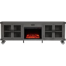 fairmont gray fireplace tv stand   
