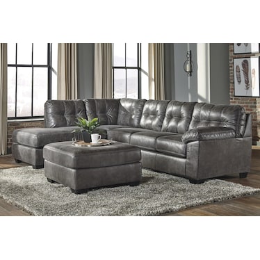 Signature Design by Ashley Fallston Sectional and Ottoman