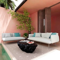 falmouth gray outdoor loveseat   