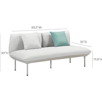 falmouth gray outdoor loveseat   