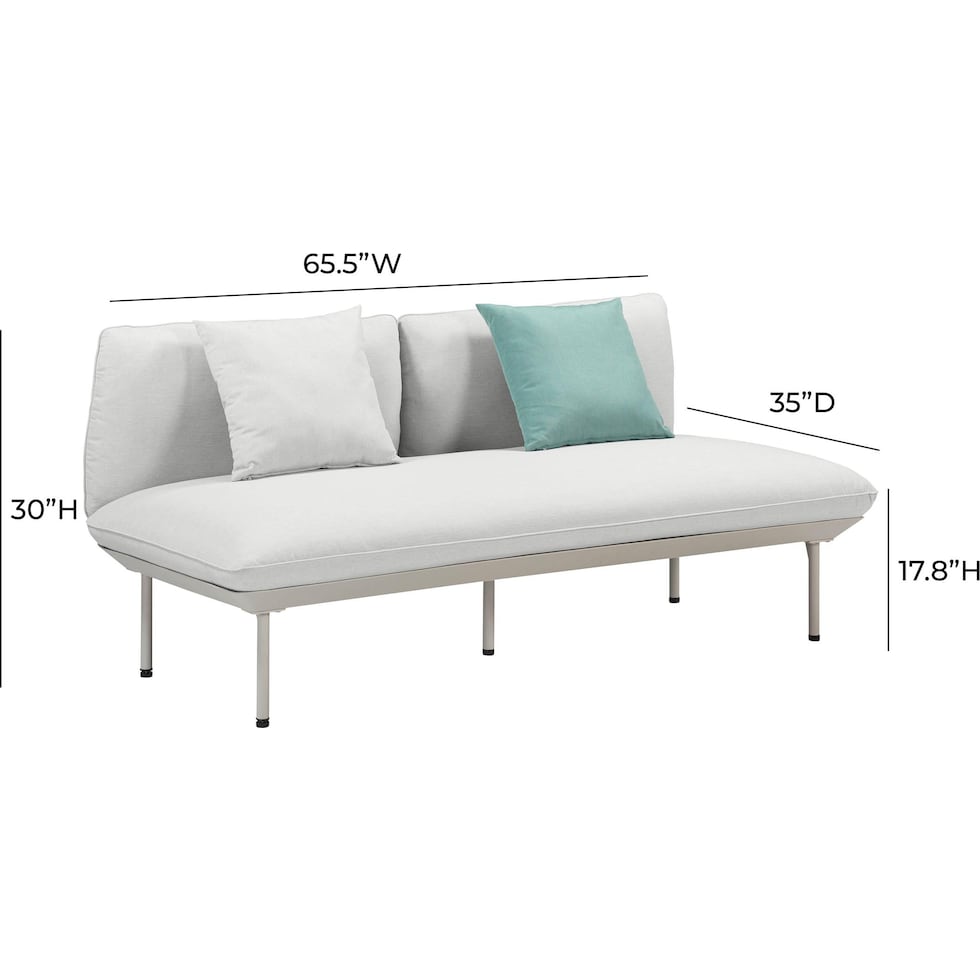 falmouth gray outdoor loveseat   