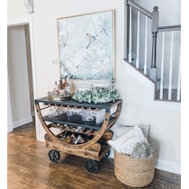 farrell brown bar cart   