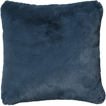 faux fur blue accent pillow   