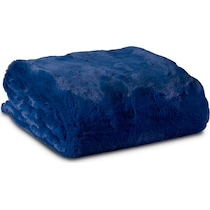 faux fur blue blanket   