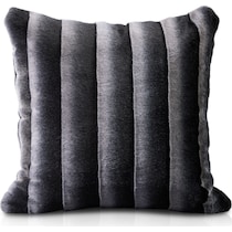 faux fur gray accent pillow   