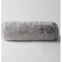 faux fur gray pillow   
