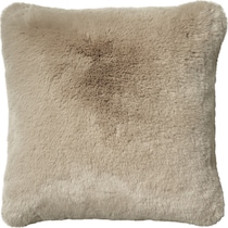 faux fur light brown accent pillow   