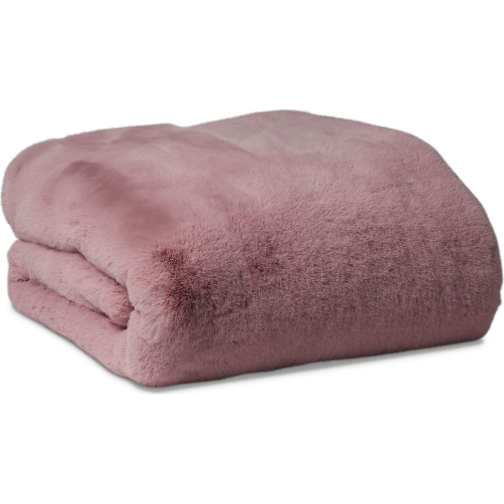 faux fur pink blanket   