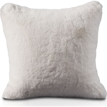 Faux Fur Pillow - Big Bear White