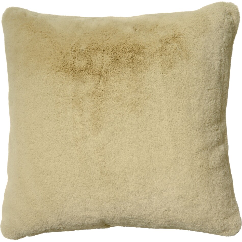 faux fur yellow accent pillow   