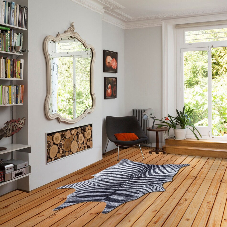 Faux Hide Area Rug Zebra Value City Furniture