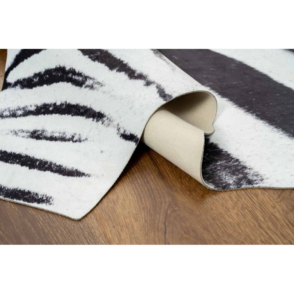 faux hide zebra area rug  x    