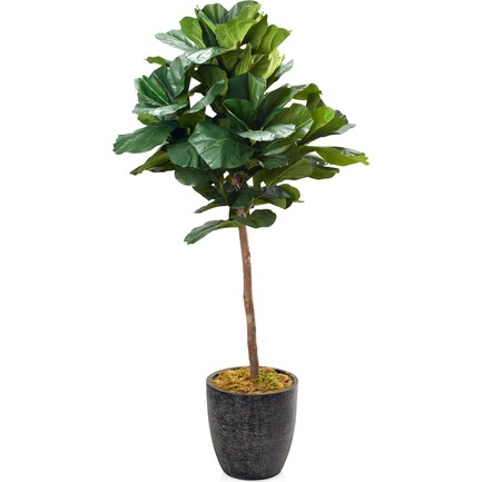 Faux 7' Round Fiddle Leaf Fig Tree with Summit Planter - Large