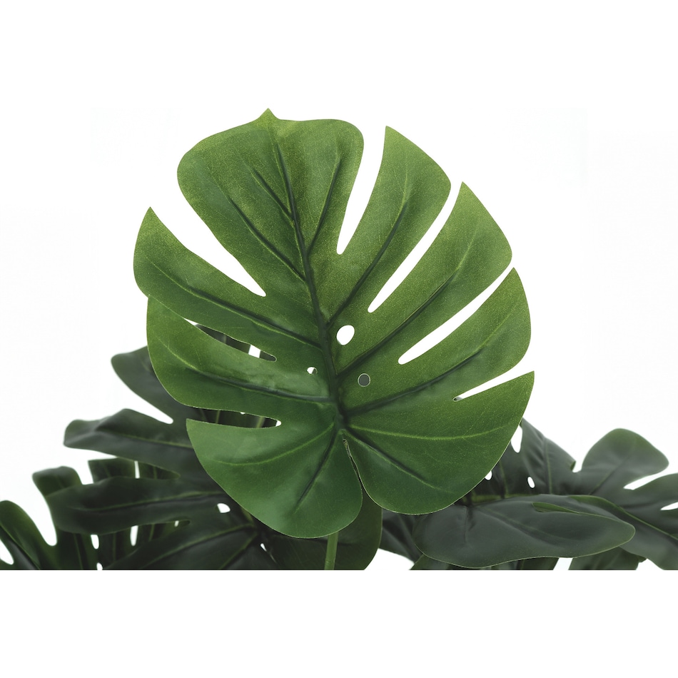 Faux Monstera Plant with Black Planter Value City Furniture
