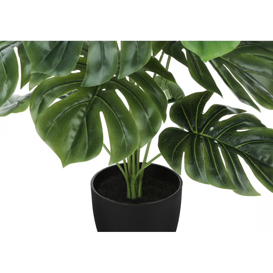 Faux Monstera Plant with Black Planter Value City Furniture
