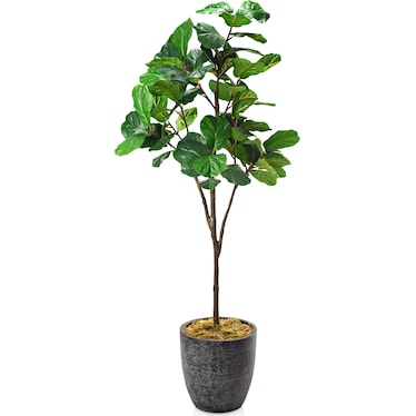 Faux 8' Fiddle Leaf Fig Tree with Summit Planter - Large