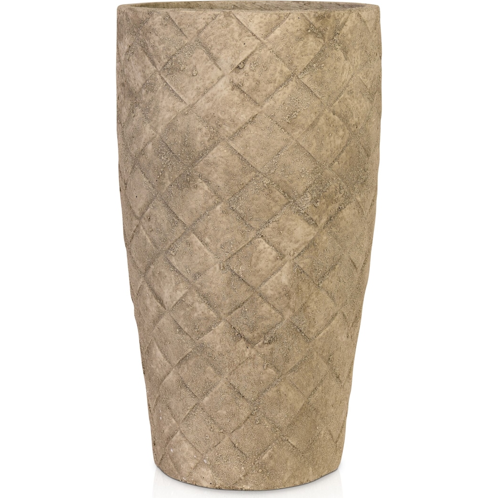 faux plant dark brown planter   