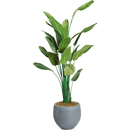 Faux 9' Travellers Palm Tree with Joel Planter - Large