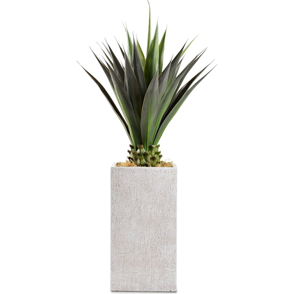 Faux Jumbo Agave Plant with Large Sanibel Planter Value City Furniture