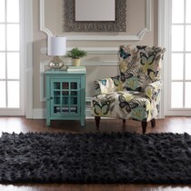 faux black area rug  x    