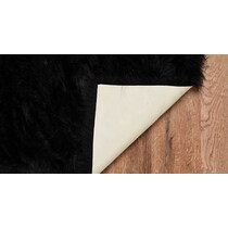 faux black area rug  x    